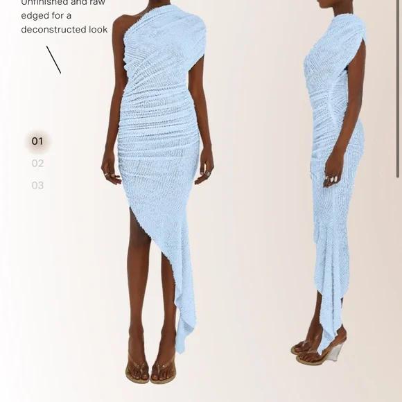 coucoo blue dress Dola Ruched Mini Dress